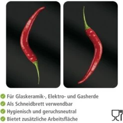 Wenko Herdabdeckplatten Universal Hot Peperoni 2er-Set Mehrfarbig -Küchenbedarf Geschäft 580693 1068 03