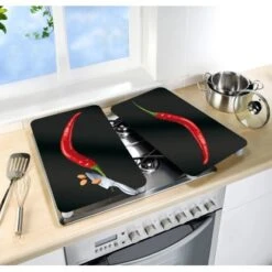 Wenko Herdabdeckplatten Universal Hot Peperoni 2er-Set Mehrfarbig -Küchenbedarf Geschäft 580693 1068 07