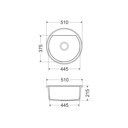 Miló Einbauspüle Granitverbundstoff Olli 51 Grau 2 Miló Einbauspüle Granitverbundstoff Olli 51 Grau – Bild 2