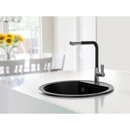 Miló Einbauspüle Granitverbundstoff Olli 51 Schwarz 3 Miló Einbauspüle Granitverbundstoff Olli 51 Schwarz – Bild 3