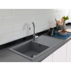 Miló Einbauspüle Granitverbundstoff Blissano 76 Grau -Küchenbedarf Geschäft 5903140018377 30