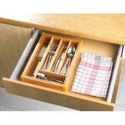 Wenko Besteckkasten Bambus Ausziehbar 25,7-38,5 Cm X 5,1 Cm X 35,7 Cm -Küchenbedarf Geschäft 686738 1068 3