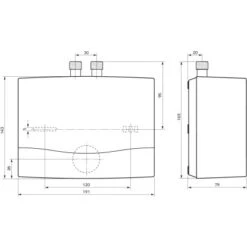 Vaillant Niederdruck Kleindurchlauferhitzer MiniVED H 3/3 N 3,5 KW Weiß -Küchenbedarf Geschäft 688243 4384 2