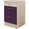 Flex-Well Exclusiv Schubkastenschrank Focus 50 Cm Akazie-Aubergine