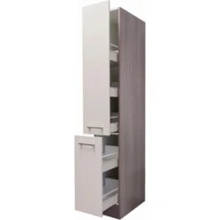 Flex-Well Exclusiv Apothekerschrank Eico 200 Cm X 30 Cm X 57 Cm Magnolienweiß