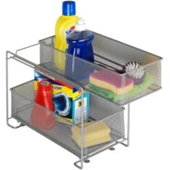 Wenko Schubladenregal 2 Etagen Metall Silber -Küchenbedarf Geschäft 746248 1068 3