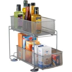 Wenko Schubladenregal 2 Etagen Metall Silber -Küchenbedarf Geschäft 746248 1068 4