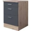 Flex-Well Exclusiv Auszugsunterschrank Morena 60 Cm Basaltgrau Matt - San Remo