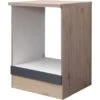 Flex-Well Exclusiv Herdumbauschrank Morena 60cm Basaltgrau Matt - San Remo Eiche