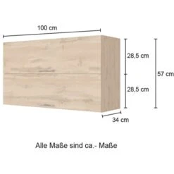 Held Möbel Klapphängeschrank Sorrento BxHxT 100x57x34 Cm Wotaneiche-Grafit -Küchenbedarf Geschäft 853748 11016600 4