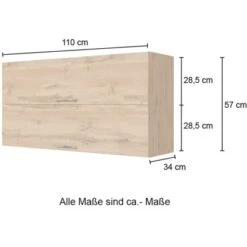 Held Möbel Klapphängeschrank Sorrento B110 X H57 X T34 Cm Anthrazit-Wotaneiche -Küchenbedarf Geschäft 853750 11016600 4
