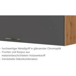 Held Möbel Klapphängeschrank Sorrento B110 X H57 X T34 Cm Anthrazit-Wotaneiche -Küchenbedarf Geschäft 853750 11016600 5