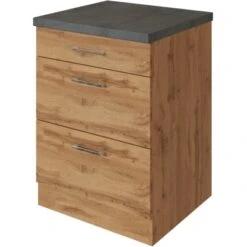 Held Möbel Auszugsschrank Sorrento 50 X 85 X 60 Cm 1 Schubk. 2 Ausz. Wotaneiche