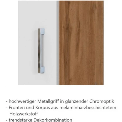 Held Möbel Spülenschrank Sorrento BxHxT 100x85x60 Cm 2 Türen Weiß-Wotaneiche 6 Held Möbel Spülenschrank Sorrento BxHxT 100x85x60 Cm 2 Türen Weiß-Wotaneiche – Bild 6
