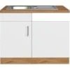 Held Möbel Spülzentrum Sorrento 110 X 85 X 60 Cm Tür Blende Sockel Weiß-W.eiche