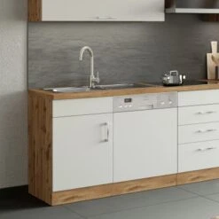 Held Möbel Spülzentrum Sorrento 110 X 85 X 60 Cm Tür Blende Sockel Weiß-W.eiche -Küchenbedarf Geschäft 853828 11016600 9