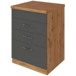 Held Möbel Kochfeldumbauschrank Sorrento 60 X 85 X 60 Cm 2 SK 1 AZ Anthr.-Wotan.