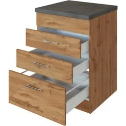 Held Möbel Kochfeldumbauschrank Sorrento 60 X 85 X 60 Cm 2 Schub. 1 Ausz. Wotan. -Küchenbedarf Geschäft 853850 11016600 3