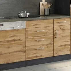 Held Möbel Kochfeldumbauschrank Sorrento 60 X 85 X 60 Cm 2 SK 1 AZ Wotan.-Graf. -Küchenbedarf Geschäft 853851 11016600 12