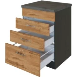 Held Möbel Kochfeldumbauschrank Sorrento 60 X 85 X 60 Cm 2 SK 1 AZ Wotan.-Graf. -Küchenbedarf Geschäft 853851 11016600 3