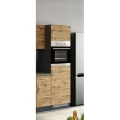 Held Möbel Ofen-Kühlschrankumbau Sorrento B60 X H200 X T60 Cm Wotaneiche-Grafit -Küchenbedarf Geschäft 853877 11016600 10