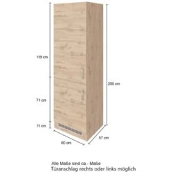 Held Möbel Kühl-Gefrierschrankumbau Sorrento B60 X H200 X T60 Cm Weiß-Wotanei. -Küchenbedarf Geschäft 853878 11016600 4
