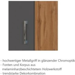Held Möbel Kühl-Gefrierschrankumbau Sorrento B60x H200x T60 Cm Anthr.-Wotanei. -Küchenbedarf Geschäft 853910 11016600 5