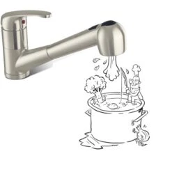 Baliv Küchenarmatur KI-5094 Edelstahl-Optik -Küchenbedarf Geschäft 874117946 S03 020413 RET01