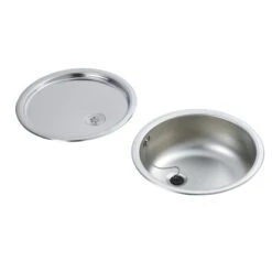 Rundbecken-Set Edelstahl Mit Korb Und Brett