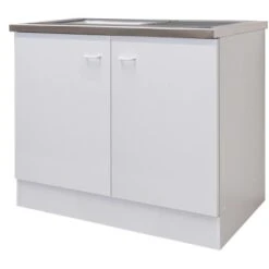 Flex-Well Classic Komplettspüle 100 X 50 Cm Speed Weiß Mit Auflagespüle