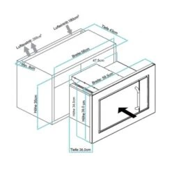 Respekta Einbau-Mikrowelle MW 800 Edelstahl Mit Grill-Funktion 800 W -Küchenbedarf Geschäft a einbaumikrowelle mw800 3